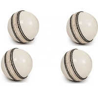 Ballon de cricket en cuir blanc cousu à la main pour usage professionnel, fabrication pakistanaise, exportateur