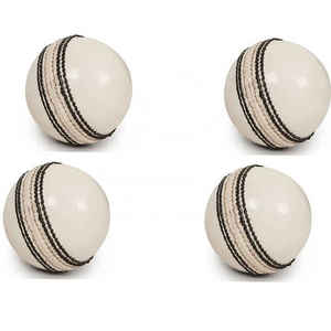Ballon de cricket en cuir blanc cousu à la main pour usage professionnel, fabrication pakistanaise, exportateur - Product Image 2