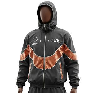 Men's Custom Reflective Windbreaker Tracksuit Nylon Track Pants with Detachable Zipper and Sweatsuit Durable Style Sets - Product Image 4