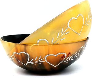 Centro de Mesa Decorativo de Cuerno de Búfalo con Acabado Único Hecho a Mano para Servir Frutos Secos y Aperitivos a Precio Económico - Product Image 1