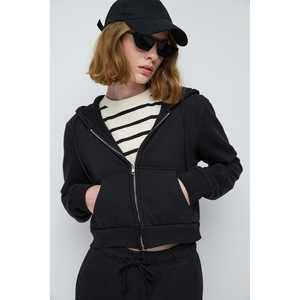 Sudadera corta con cremallera - Product Image 1