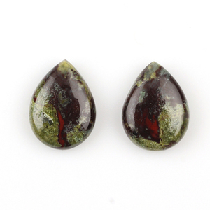 Nouveauté : pierres précieuses en quartz lisses de forme poire en jaspe dragon naturel poli de 12x16 mm pour la fabrication de bijoux, briolette de paume - Product Image 5