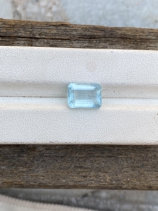 ลูกปัดเพชรสีขาวอมฟ้าธรรมชาติ3.25กะรัตเครื่องประดับสร้อยคอโอปอลเจียระไนพลอยสีมรกตแปดเหลี่ยมที่น่าตื่นตาตื่นใจ - Product Image 2