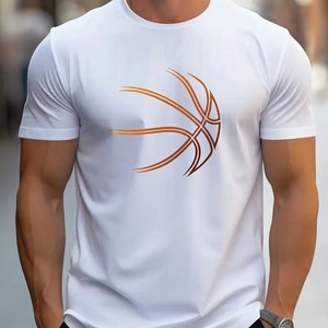 Camiseta con patrón colorido para hombre para primavera y verano, estampado de letras, Color sólido, cuello redondo, manga corta, Top para hombre, servicio OEM - Product Image 3
