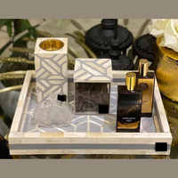 Brûleur de Bakhoor en Pierre Naturelle avec Incrustation d'Os, Plateau Mabkhara en Résine, Encens Arabe Écologique, Accessoires Religieux pour la Maison, Collection Printemps