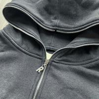 Venta al por mayor de ropa deportiva de invierno de talla grande, estilo hip hop, color sólido, con efecto deslavado, logotipo personalizado, servicios OEM, 100% algodón, transpirable, de secado rápido, lavado ácido.