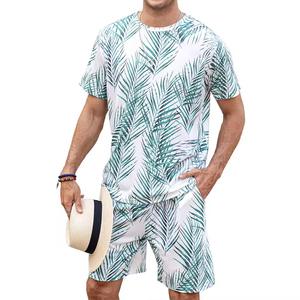 OEM Summer Season Sweat Short Set 2 piezas para los hombres Personalizar la impresión de manga corta Hombre Streetwear Casual Wear Anti-UV Shorts Set - Product Image 1