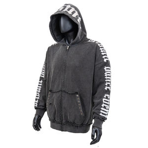 Sweat-shirt en molleton de coton à logo brodé personnalisé, manches longues, pour homme, design entièrement imprimé, sweat-shirt pour homme - Product Image 2