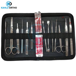 KAHLU ORTHOPEDIC Kit de dissection en acier inoxydable réutilisable de 15 pièces avec étui pour les étudiants vétérinaires en biologie anatomie botanique - Product Image 2