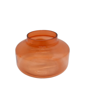 Vase à fleurs rond en verre décoratif de table Vase de couleur verte pour la décoration de maison et de mariage en vrac fait à la main - Product Image 4
