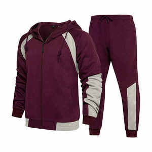 Traje de gimnasio para hombre, chándal, traje de Jogger de dos piezas, ropa cómoda de manga larga para entrenamiento y fitness - Product Image 1