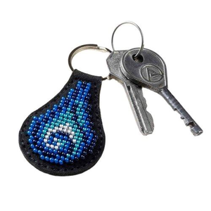 Combinaison de couleurs de haute qualité bleu et noir porte-clés élégant et porte-clés broderie à la main dernier haut fantaisie par glowin fashion - Product Image 1