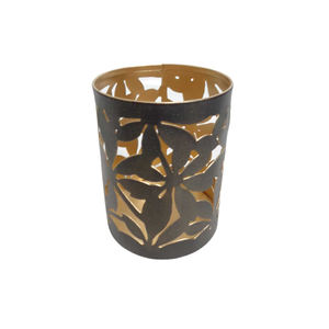 Lot de 4 bougeoirs votifs en métal au design moderne, pot à bougie au design de luxe gris délavé pour le salon et la décoration de table - Product Image 4