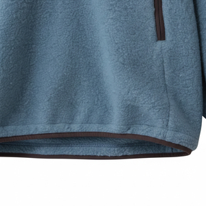 2026 Veste universitaire texturée pour homme, personnalisée, coupe oversize, en polaire épaisse, à col montant et fermeture éclair quart de tour, avec logo frontal, Hiver - Product Image 5