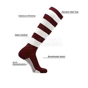 Chaussettes de rugby Accents néon haute visibilité pour les matchs de soirée Chaussettes de rugby à vendre - Product Image 3