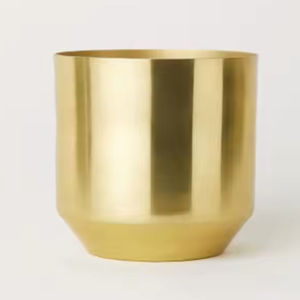 Récipients de bougies en laiton de qualité supérieure disponibles en cire de soja ronde avec des pots de bougie uniques vides finis brossés de la meilleure qualité - Product Image 2