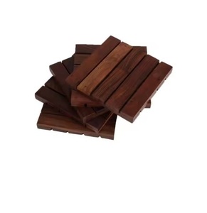 Posavasos de madera natural a granel de fábrica, posavasos cuadrados redondos de nogal y bambú personalizados, regalos ideales - Product Image 1