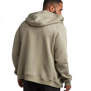 Pur coton 360G lourd printemps automne sport loisirs pull à capuche pour hommes femmes couleur unie Logo avant coupe ample pour l'hiver - Product Image 2