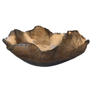 Bol de service en métal argenté et doré pour décor à la maison Nouveau design Bol en forme de coupe incurvée - Product Image 3