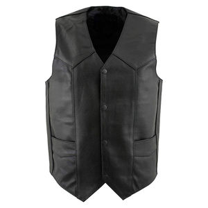 Chaleco de Cuero para Hombre, Nuevo, Personalizado, de Cuero Genuino, Cortavientos, Transpirable, de Alta Calidad, Ajustado, Sin Mangas, para Invierno - Product Image 1