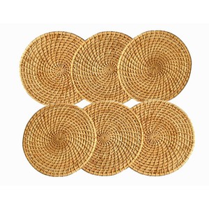 Posavasos creativos de mimbre de hierba de mar Natural, manteles decorativos para boda, posavasos de mimbre, decoración de mesa, mantel - Product Image 3