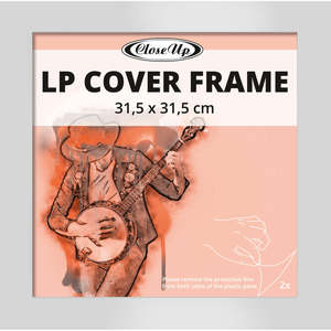Cadre moderne pour couverture d'album vinyle en bois 31,5 x 31,5 cm, design argenté - Product Image 6