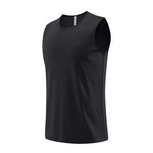 <b>Men's</b> Sleeveless Gym <b>Stringer</b> <b>Vest</b> Custom Plain Cotton Training Tank Top Breathable Casual Style Bodybuilding Fitness OEM Logo - Product Image 1