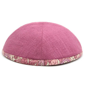 Kippa Personalizada 2025, Color Sólido, Simple, de Algodón y Cáñamo, Cuello Redondo, Gorro Judío, Gorro Étnico de Moda - Product Image 4