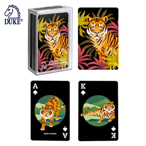 ส่วนบุคคลจีนเสือปีสีดำพลาสติกบัตรโป๊กเกอร์กับเสือกราฟิกการ์ดเล่น - Product Image 2