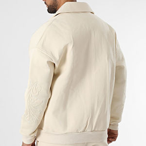 Vestes Letterman Varsity personnalisées 100% laine pour hommes manches en cuir véritable broderie en chenille veste universitaire de baseball d'hiver - Product Image 6