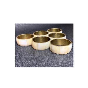 <b>Mother</b> of Pearl and Aluminum Napkin <b>Rings</b> Cloth Holder Home Table Ware Use High Quality Napkin <b>Ring</b> - Product Image 4