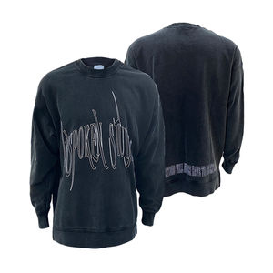 Sudadera con capucha en blanco para hombre, Jersey de algodón con hombros caídos y logotipo estampado personalizado, sudaderas lavadas de gran tamaño - Product Image 1