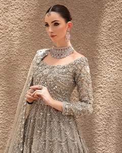 Fabricante personalizado mujer tradicional afgano elegante seda Salwar Kameez tradicional afgano étnico prenda 539 piezas para - Product Image 5