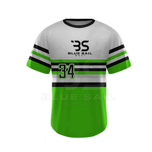 Maillot de baseball chemise personnalisée hommes à manches courtes Baseball Softball porter sur mesure nom de l'équipe maillot de softball - Product Image 5