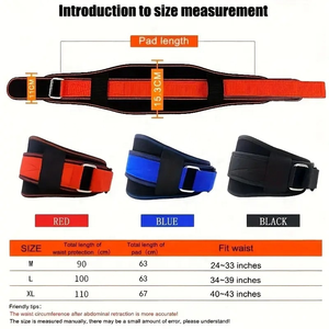 Adjustable Neoprene Gym <b>Belt</b> with Metal Buckle Comfortable and Breathable Waist Support for Powerlifting & Strength Training - Product Image 2