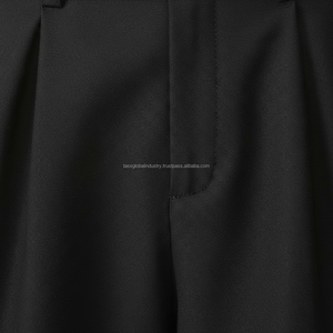 Pantalones Casuales de Pierna Ancha, Ligeros y de Diseño Moderno para Hombre, Estilo Coreano, Holgados, de Lona, Color Caqui, con Cintura Elástica - Product Image 5