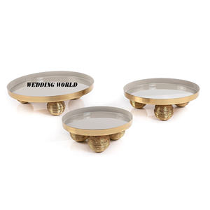 Ensemble de deux plateaux à chocolat en métal, bol à bonbons design, finition personnalisée, luxe, nouveau plateau à chocolat décoratif - Product Image 2