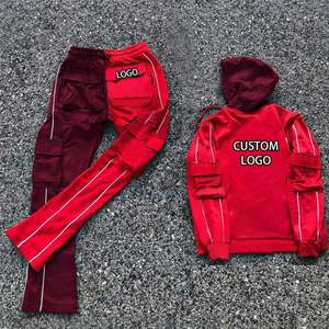 ชุดวอร์มขาบานสำหรับทั้งชายและหญิงสไตล์สตรีทแวร์สีเทาสไตล์สตรีทแวร์ - Product Image 2