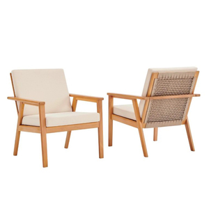 Sillón de madera de teca y cuerda hecho en Indonesia - Product Image 2