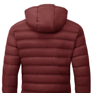 Chaquetas acolchadas para hombre OEM, ropa de calle cálida personalizada, cuello con capucha a la moda, deportes de invierno, chaquetas transpirables de estilo informal para hombre - Product Image 2