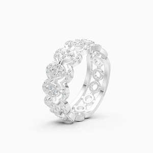 Lab Grown Diamond Celestial Charm Multi Halo Brilliant Ring Featuring 0.35 Ct | In 9K Yellow White And Rose Gold - Product Image 2