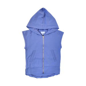 Hot Deal personnalisé recadrée sans manches sweats à capuche femme blanc coton éponge pull n'importe quelle taille femmes conception d'impression personnalisée - Product Image 6