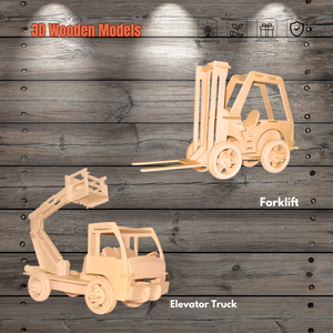 Excavadora de madera hecha a mano DIY, rompecabezas <span class=keywords><strong>3D</strong></span>, Kit de artesanía educativa STEM, regalo perfecto para niños, juguete de Ingeniería de Ciencia de cumpleaños - Product Image 5