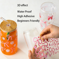 Enveloppes de tasses UV double face 16oz imprimées par transfert d'eau, type de produit : impression par transfert, enveloppes de tasses religieuses UV DTF, livraison gratuite