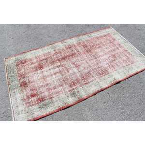 Tapis turc 3,6 x 6,4 pieds, tapis d'appoint vintage, tapis marocain rouge - Product Image 2