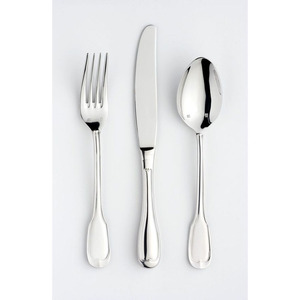 Ensemble de couverts de style occidental à poignée faite main en acier inoxydable poli argent plat pour la maison mariage hôtel - Product Image 1
