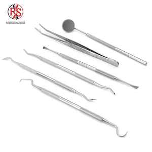 Dental Examination Kit Instrument Kit With Mouth <b>Mirror</b> Tweezer 4 Probe Stainless Steel - Product Image 2