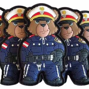 New Design High Quality Customized Adhesive 3D Rubber PVC Patch with Merrow Border for <b>Hats</b>-Best Quality Custom Sizes & Colors - Product Image 2