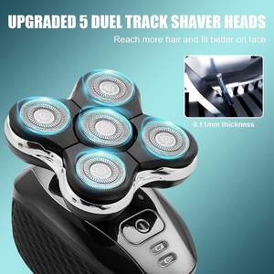 Paquete de 2 cabezales de repuesto para afeitadora eléctrica con cinco cuchillas, compatibles con afeitadoras faciales 3 en 1 para uso en caravanas - Product Image 6