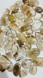 AAA Grade High Quality Natural Copper Rutile Cabochon Polished Loose Jewelry Healing Crystal <b>Craft</b> Certified Customizable Size - Product Image 4